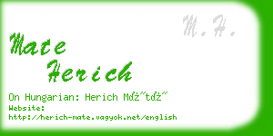 mate herich business card